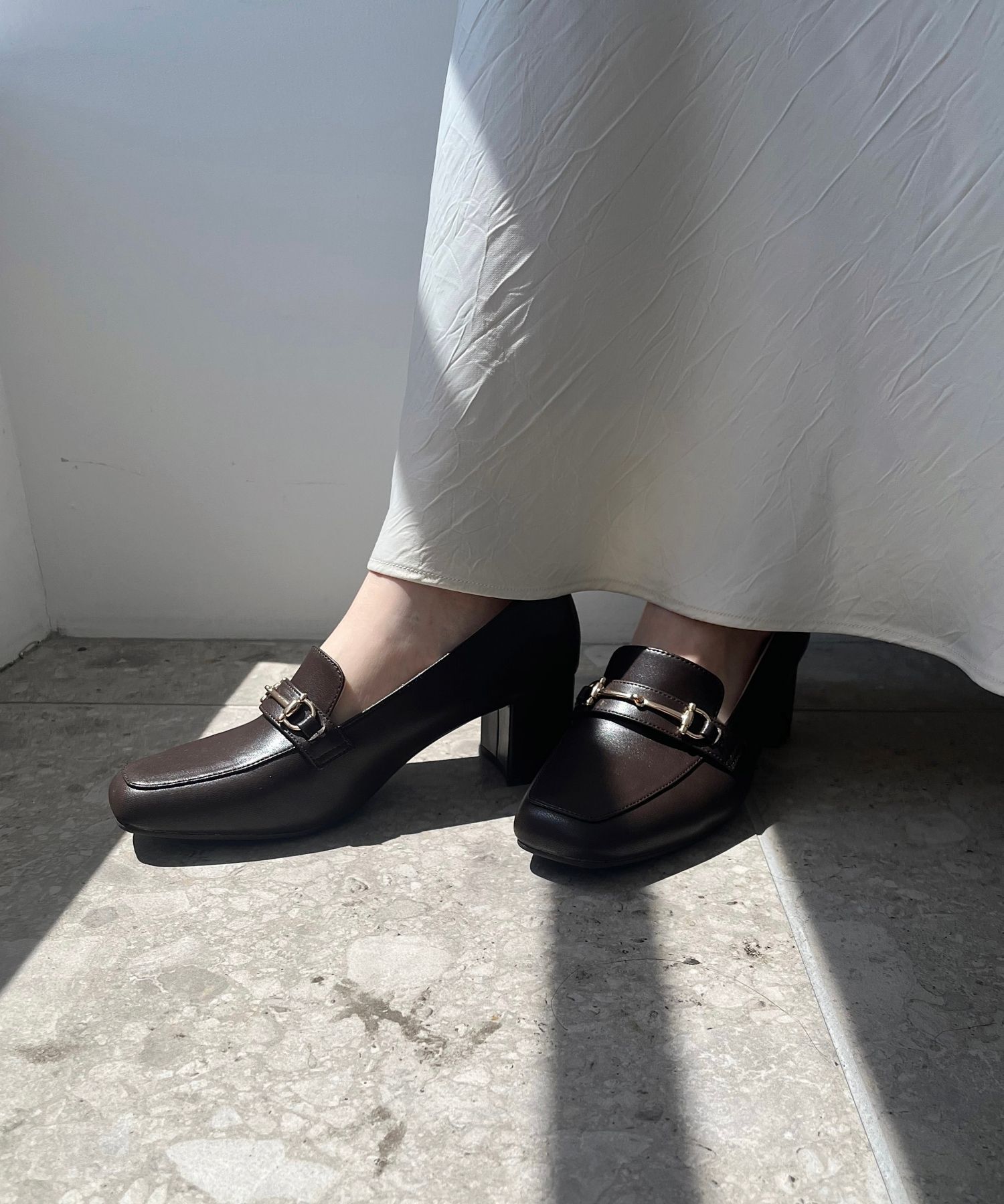 ORiental TRaffic「【跳べるパンプス/シリーズ累計１５０万足突破 】ビット ヒールローファー /R-3214 厚手クッション」|パンプス|