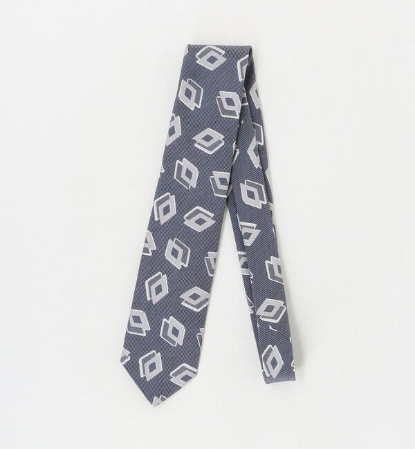 UNITED ARROWS「＜FRANCO BASSI＞ ネイビー スクエア ジャガード ネクタイ」|ネクタイ・蝶ネクタイ|NAVY