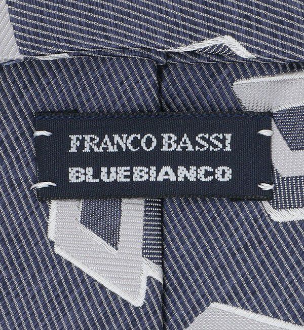 UNITED ARROWS「＜FRANCO BASSI＞ ネイビー スクエア ジャガード ネクタイ」|ネクタイ・蝶ネクタイ|