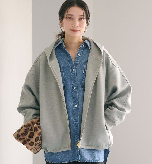 UNITED ARROWS green label relaxing「ダンボール ジップ フーディ」|パーカー|