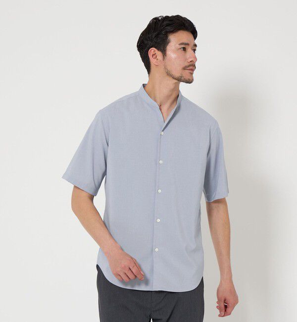 BEAUTY&YOUTH UNITED ARROWS「【WEB限定 WARDROBE SMART】ドレープ  バンドカラー スキッパーシャツ」|シャツ・ブラウス|ROYAL