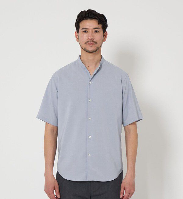 BEAUTY&YOUTH UNITED ARROWS「【WEB限定 WARDROBE SMART】ドレープ  バンドカラー スキッパーシャツ」|シャツ・ブラウス|