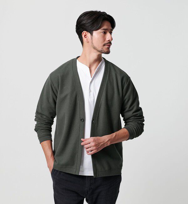 BEAUTY&YOUTH UNITED ARROWS「【WEB限定 WARDROBE SMART】エアリー カノコ  カーディガン 抗菌防臭」|カーディガン|