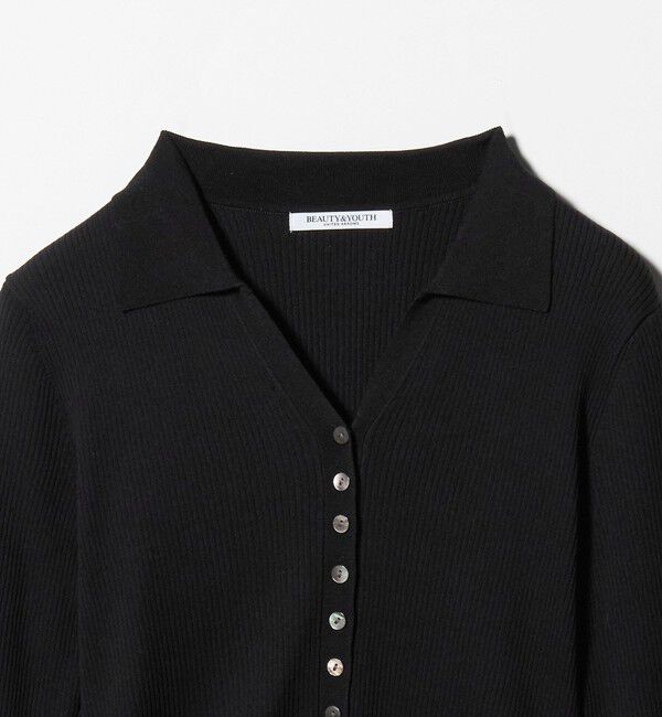 BEAUTY&YOUTH UNITED ARROWS「スキッパー リブニットカーディガン ウォッシャブル」|カーディガン|