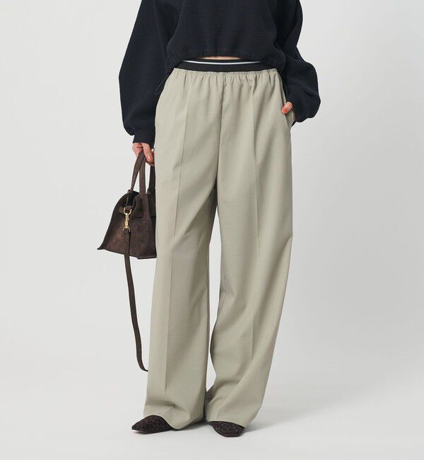 BEAUTY&YOUTH UNITED ARROWS「ラインゴム ワイドパンツ ウォッシャブル」|その他|LIME