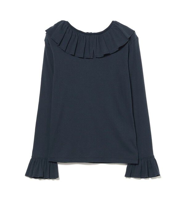 BEAMSBOY「リブ フリル ギャザー ロングスリーブ」|Tシャツ・カットソー|