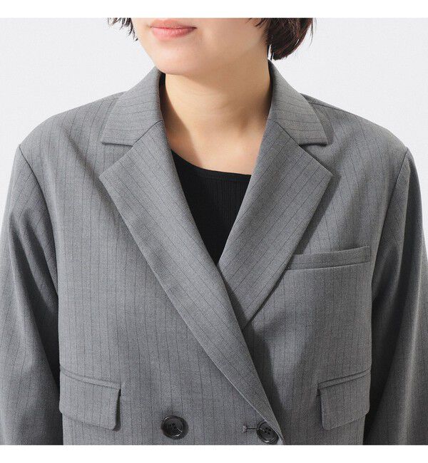 Ray BEAMS 「2ボタン W クロップド ジャケット」|テーラードジャケット|