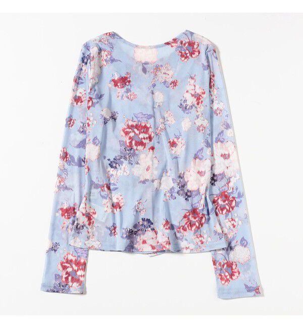 Ray BEAMS 「シアー フラワープリント カーディガン」|カーディガン|