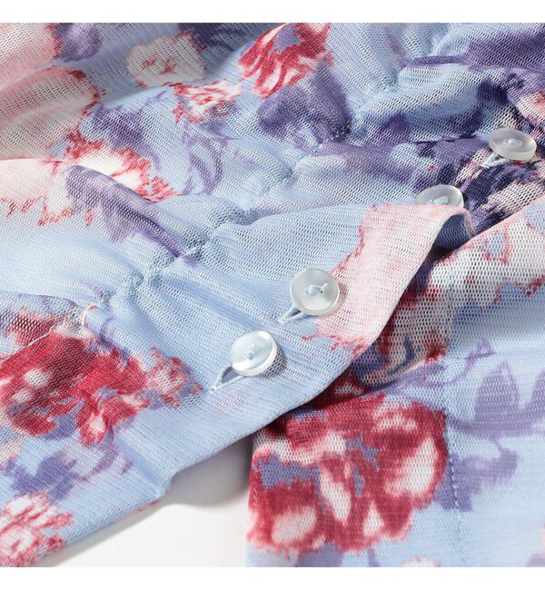 Ray BEAMS 「シアー フラワープリント カーディガン」|カーディガン|