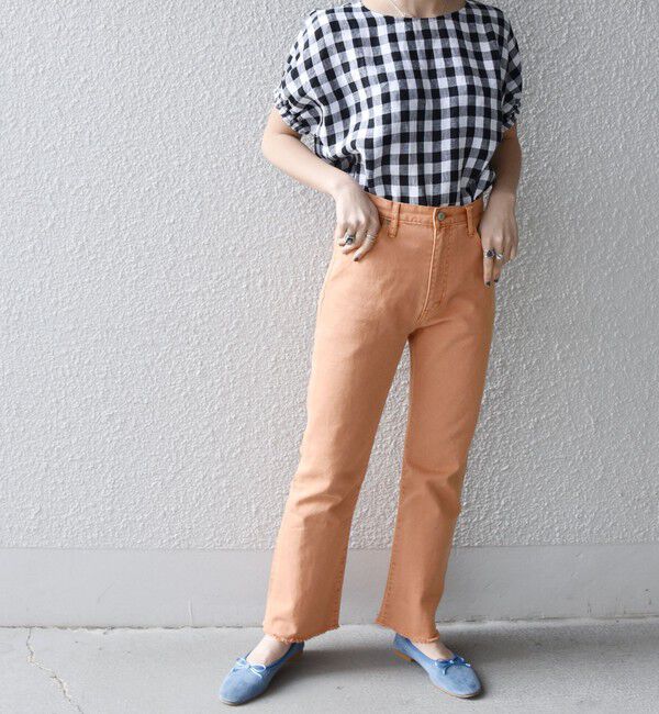 SHIPS any「SHIPS any:〈ウォッシャブル〉オーガニック ツイル フレア パンツ」|デニム|