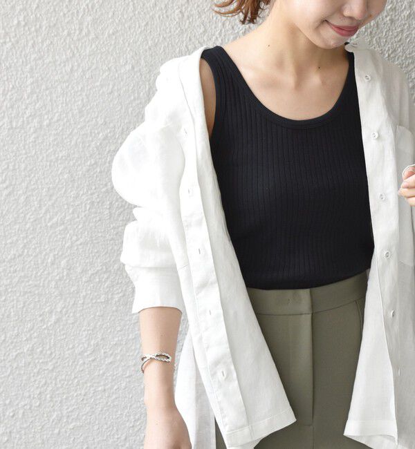 SHIPS any「SHIPS any:〈ウォッシャブル〉テレコ タンク トップ2」|タンクトップ|