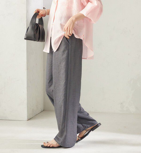SHIPS for women「《一部追加予約》〈手洗い可能〉ツイル ドロスト パンツ」|その他|グレー