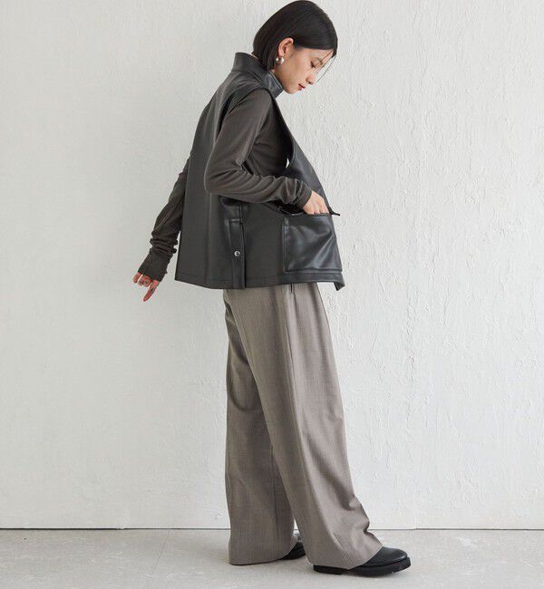 SHIPS for women「Wai＋:スタンドカラー ベスト」|ベスト・ジレ|