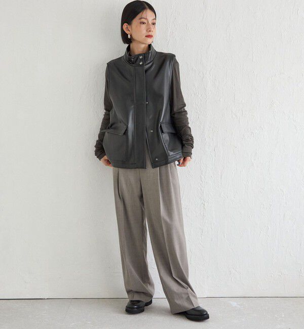 SHIPS for women「Wai＋:スタンドカラー ベスト」|ベスト・ジレ|