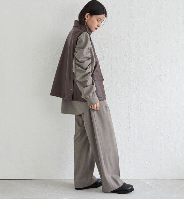 SHIPS for women「Wai＋:スタンドカラー ベスト」|ベスト・ジレ|