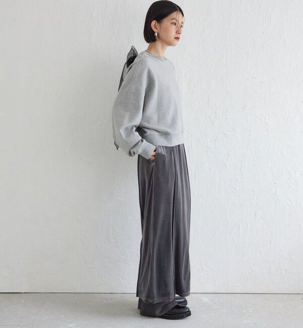 SHIPS for women「Wai＋:〈手洗い可能〉裏毛 オーガンジー スウェット」|スウェット・ジャージ|