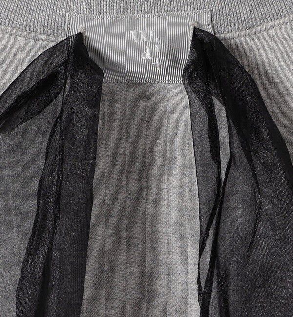 SHIPS for women「Wai＋:〈手洗い可能〉裏毛 オーガンジー スウェット」|スウェット・ジャージ|