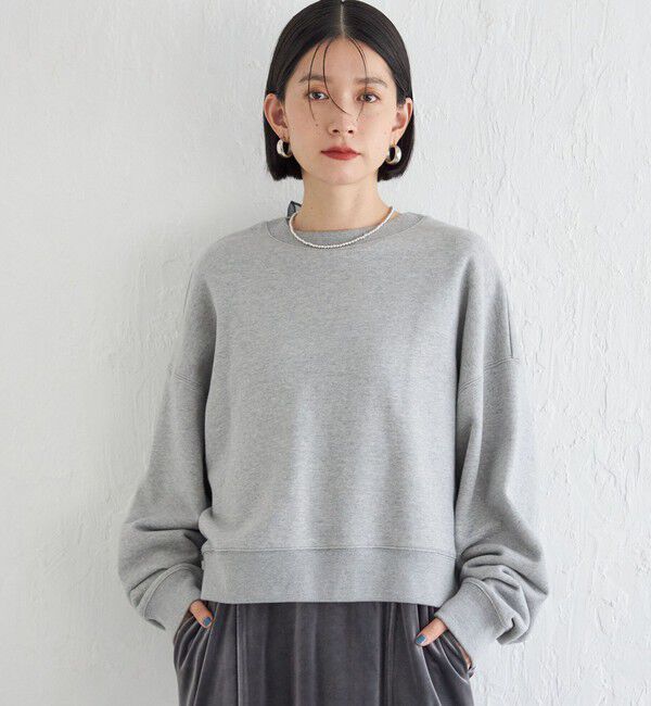 SHIPS for women「Wai＋:〈手洗い可能〉裏毛 オーガンジー スウェット」|スウェット・ジャージ|