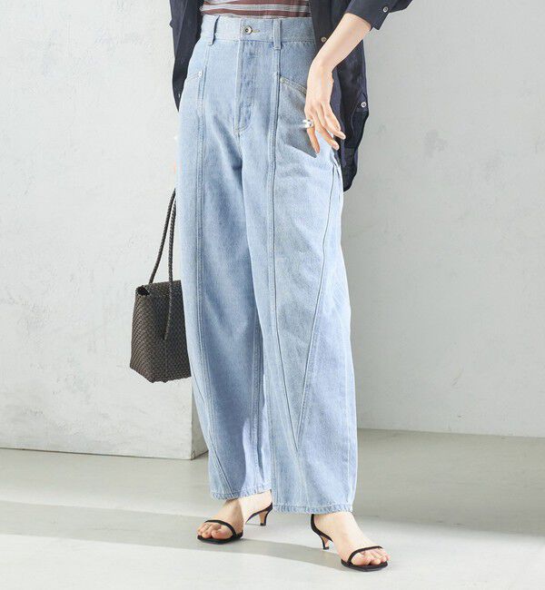 SHIPS for women「パッチワーク カーブ デニム」|デニム|