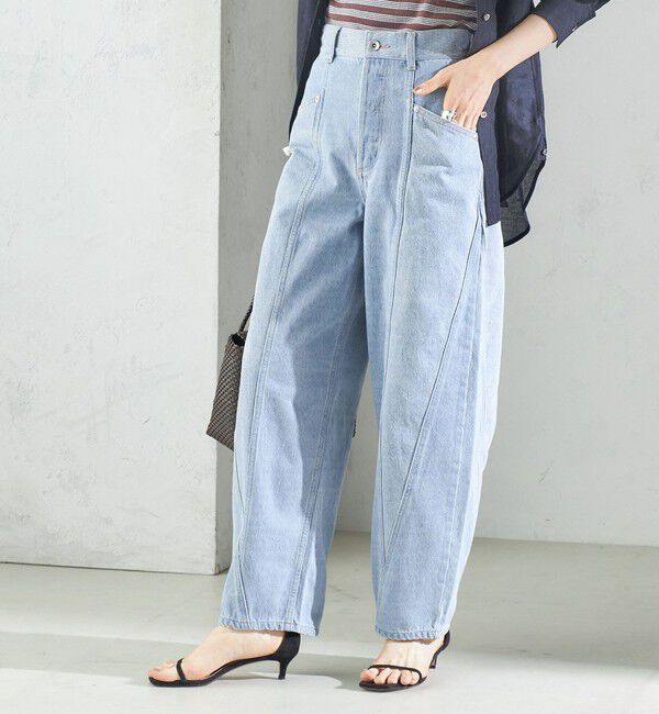 SHIPS for women「パッチワーク カーブ デニム」|デニム|