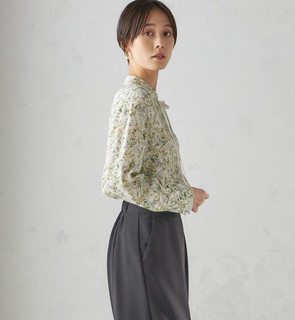SHIPS for women「IPEKER プリント ピンタック ブラウス」|シャツ・ブラウス|