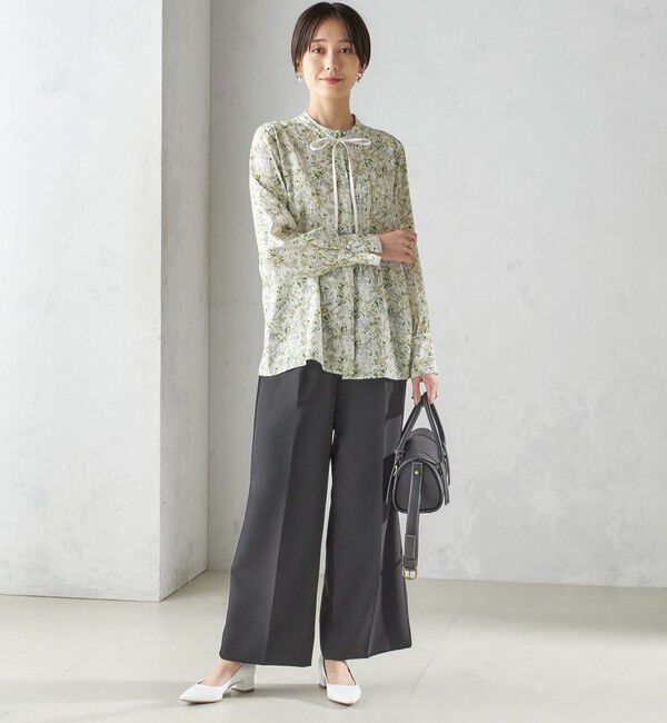 SHIPS for women「IPEKER プリント ピンタック ブラウス」|シャツ・ブラウス|