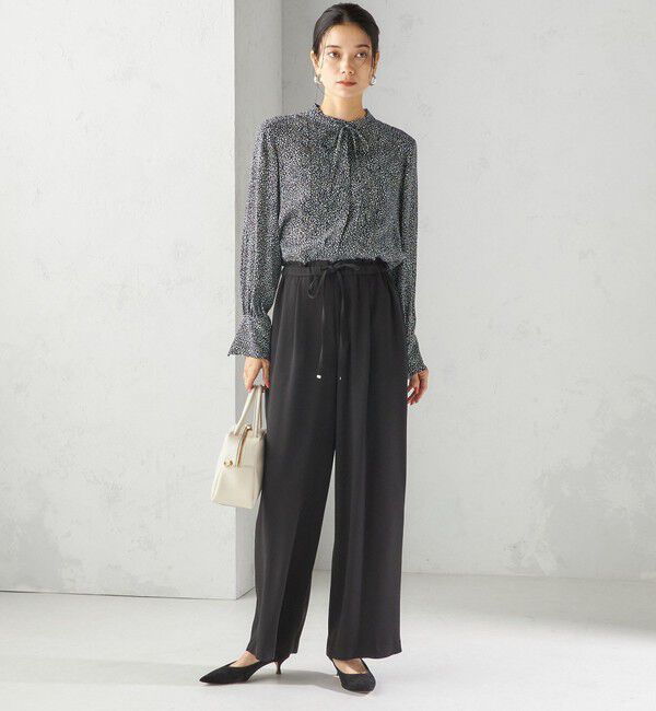 SHIPS for women「IPEKER プリント ピンタック ブラウス」|シャツ・ブラウス|