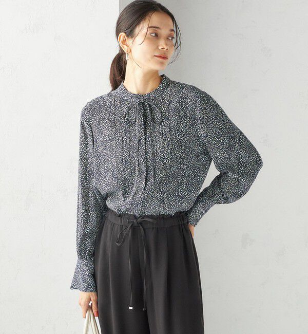 SHIPS for women「IPEKER プリント ピンタック ブラウス」|シャツ・ブラウス|