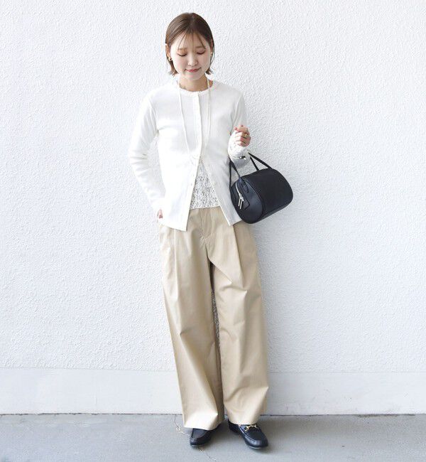 SHIPS for women「〈洗濯機可能〉ポッシュ テレコ リブ ボタン カーディガン」|カーディガン|