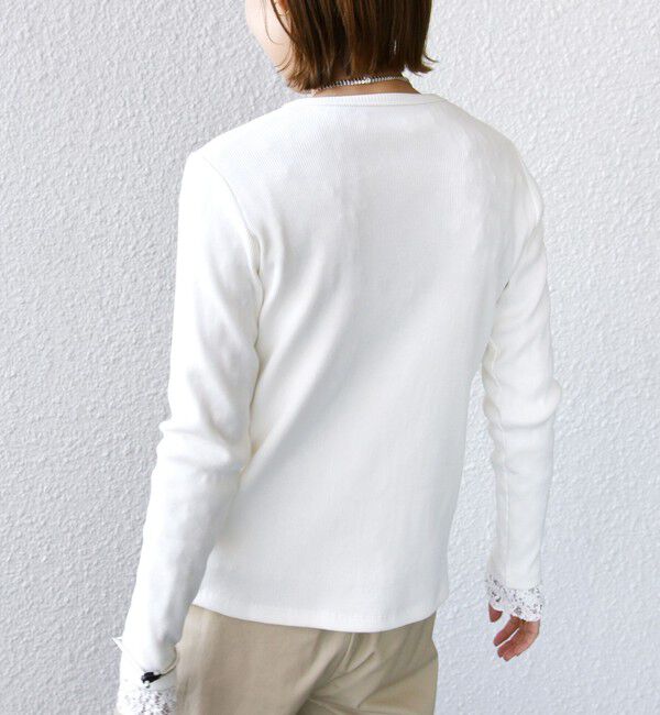 SHIPS for women「〈洗濯機可能〉ポッシュ テレコ リブ ボタン カーディガン」|カーディガン|