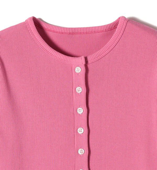 SHIPS for women「〈洗濯機可能〉ポッシュ テレコ リブ ボタン カーディガン」|カーディガン|