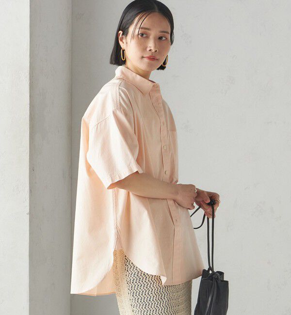 SHIPS for women「〈洗濯機可能〉オックス 刺繍 ショート スリーブ シャツ」|シャツ・ブラウス|