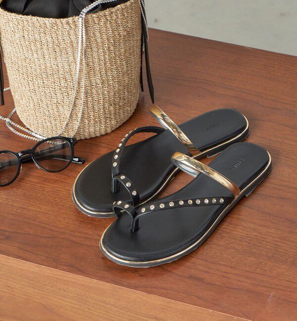 SHIPS for women「ビジュー フラット サンダル」|サンダル|