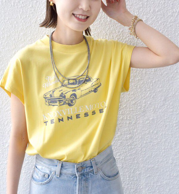 SHIPS for women「【SHIPS別注】TENNESSEE:フレンチ スリーブ プルオーバー」|タンクトップ|ライトイエロー