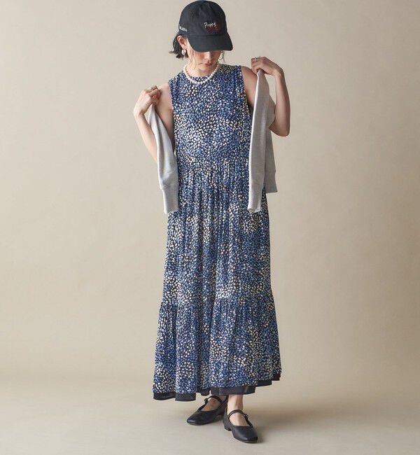 SHIPS for women「SHIPS NINE CASE:プリント ワンピース」|ワンピース|ブルー