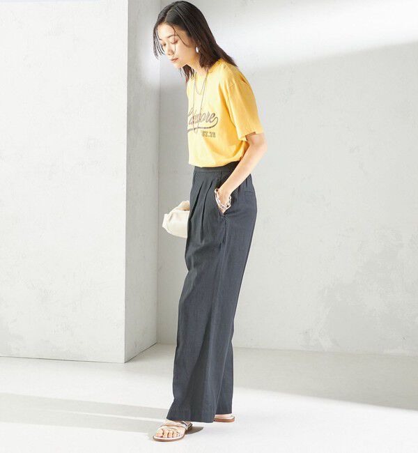 SHIPS for women「〈手洗い可能〉綿麻 ビエラ 2タック パンツ」|その他|