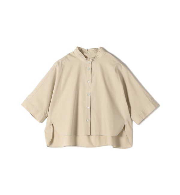 SHIPS for women「【WEB限定】〈手洗い可能〉ブロード ストライプ / 無地 切替 パッチワーク シャツ」|シャツ・ブラウス|