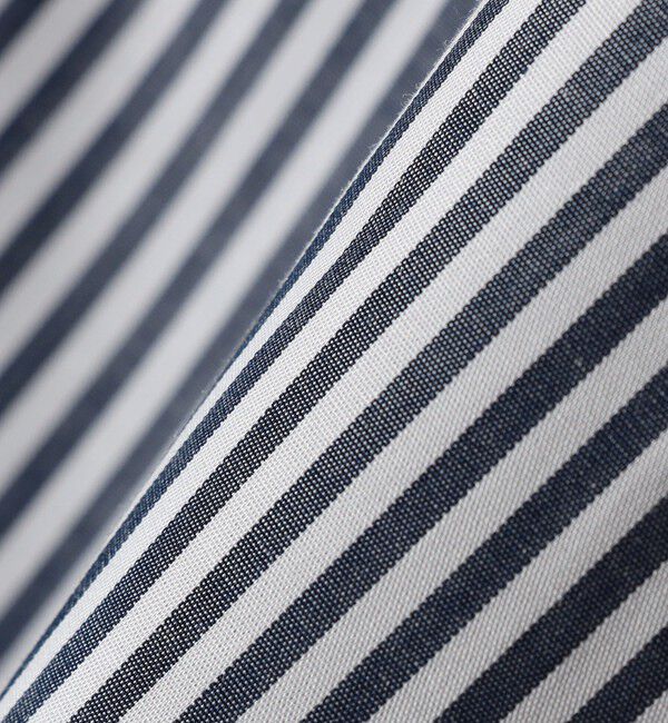 SHIPS for women「【WEB限定】〈手洗い可能〉ブロード ストライプ / 無地 切替 パッチワーク シャツ」|シャツ・ブラウス|