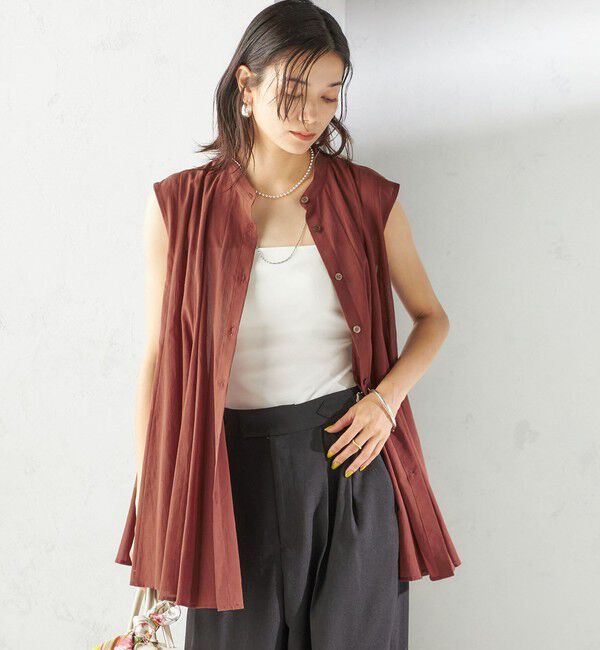 SHIPS for women「〈手洗い可能〉ボリューム フレア フレンチスリーブ ブラウス」|シャツ・ブラウス|