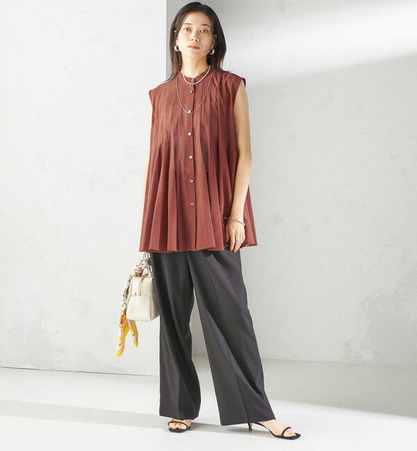 SHIPS for women「〈手洗い可能〉ボリューム フレア フレンチスリーブ ブラウス」|シャツ・ブラウス|