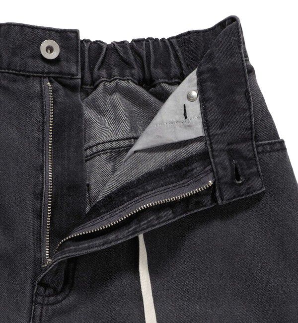 SHIPS for women「〈洗濯機可能〉ドロスト イージー デニム パンツ(ダークグレー)」|デニム|