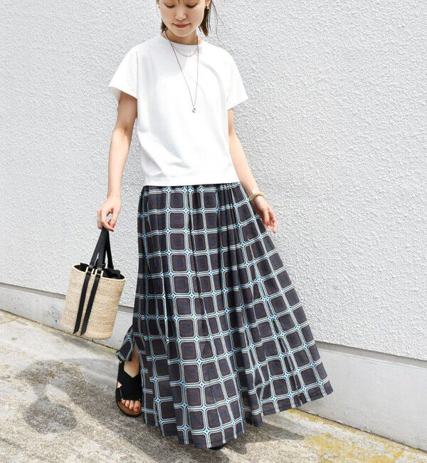 SHIPS for women「【SHIPS別注】UHURU:〈手洗い可能〉シアープリント ギャザー スカート」|スカート|