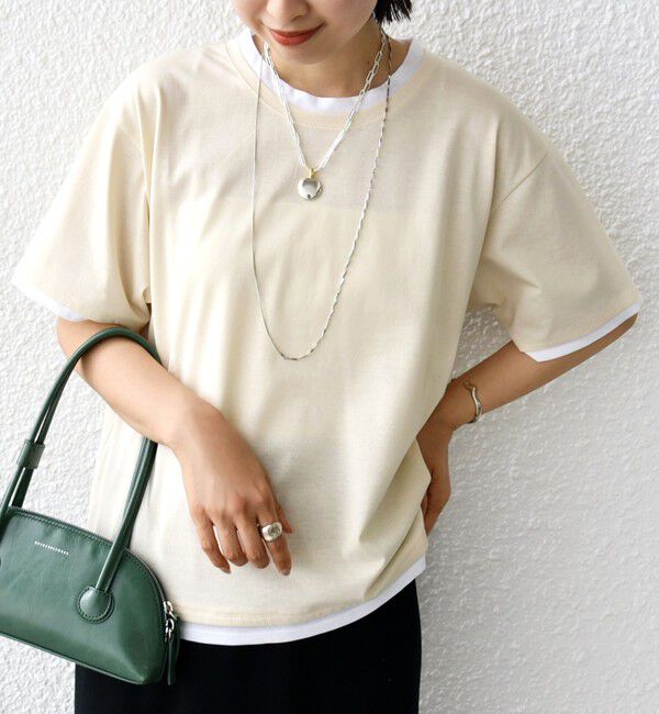 SHIPS for women「〈接触冷感〉レイヤード ライク TEE」|Tシャツ・カットソー|