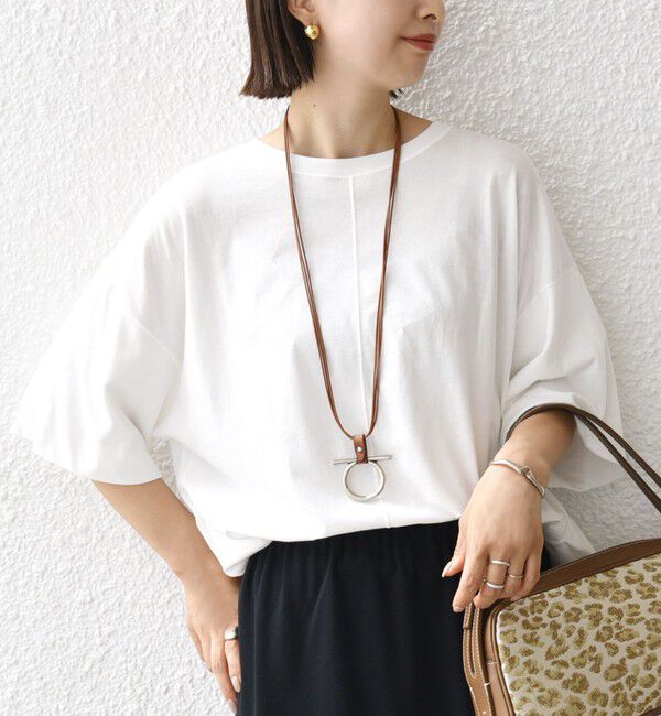 SHIPS for women「裾タック コクーン ショートスリーブ プルオーバー」|Tシャツ・カットソー|ホワイト