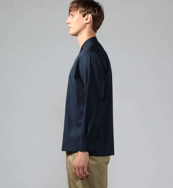 CABaN「CABaN コットンタイプライター バンドカラーシャツ」|シャツ・ブラウス|