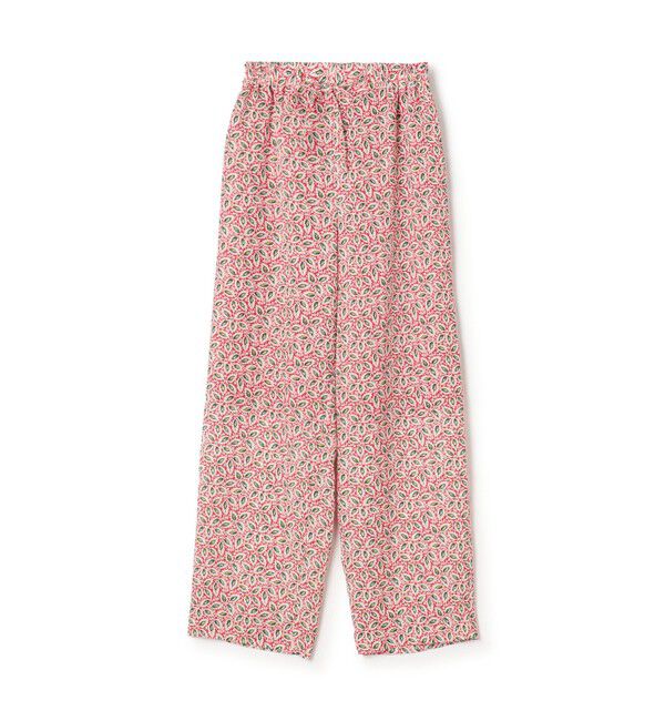 SOULEIADO「トリアセテートポリエステルプリント イージーストレートパンツ」|その他|32 ピンク系