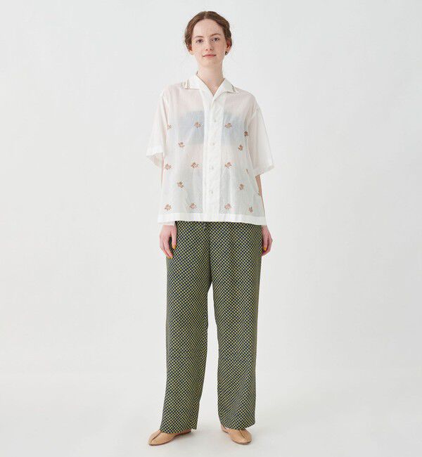 SOULEIADO「トリアセテートポリエステルプリント イージーストレートパンツ」|その他|