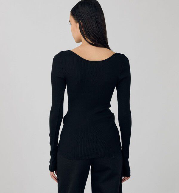 DES PRES「シルクコットンリブ ラウンドネックプルオーバー」|Tシャツ・カットソー|