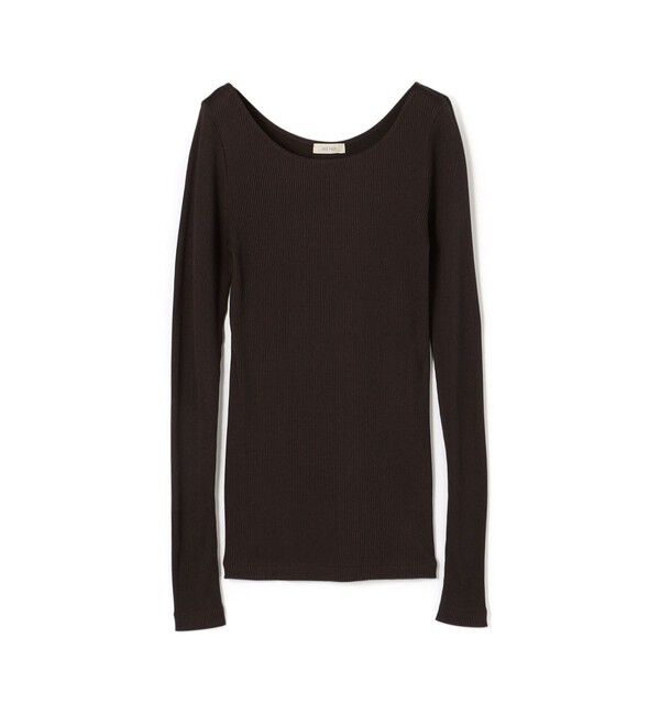 DES PRES「シルクコットンリブ ラウンドネックプルオーバー」|Tシャツ・カットソー|49 ダークブラウン