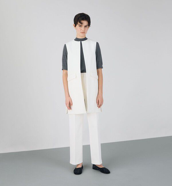 DES PRES「ツイルジャカード セミワイドパンツ」|スラックス|